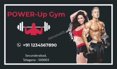 Modern artistic business card design For Gym