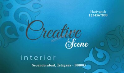 Modern elegant card design with contemporary touch For interior Designers