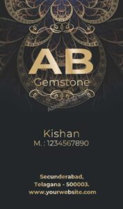 Tech-themed modern card design with contemporary elements For Gem Stone