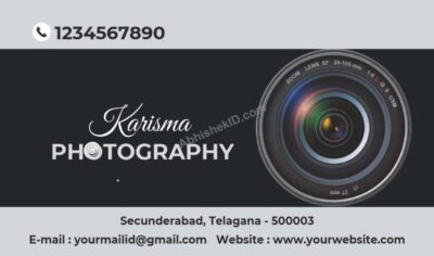 Elegant minimalist business card design For Photo & Video