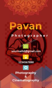 Simple business card design with clean layout For Photo & Video