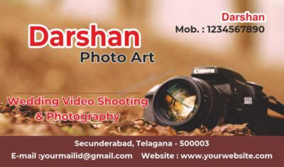 Corporate artistic business card design for professionals For Photo & Video