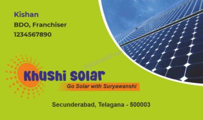 Innovative name card design with modern elements For Solar