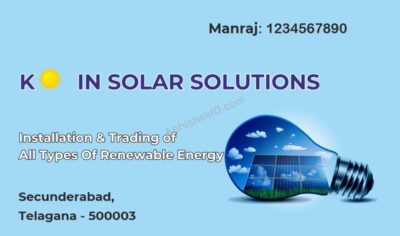 Corporate business card design for professionals For Solar