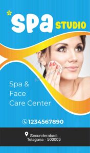 Bold modern card design with striking colors For Spa Center