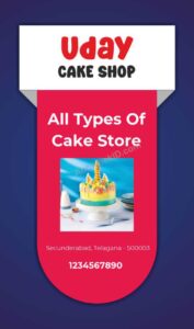 Artistic modern minimalist card design with creative patterns For Cake Shop