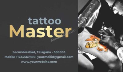 Luxury name card design with premium feel For Tattoo