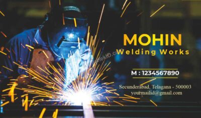 Corporate modern minimalist card design for professionals For Welding Works
