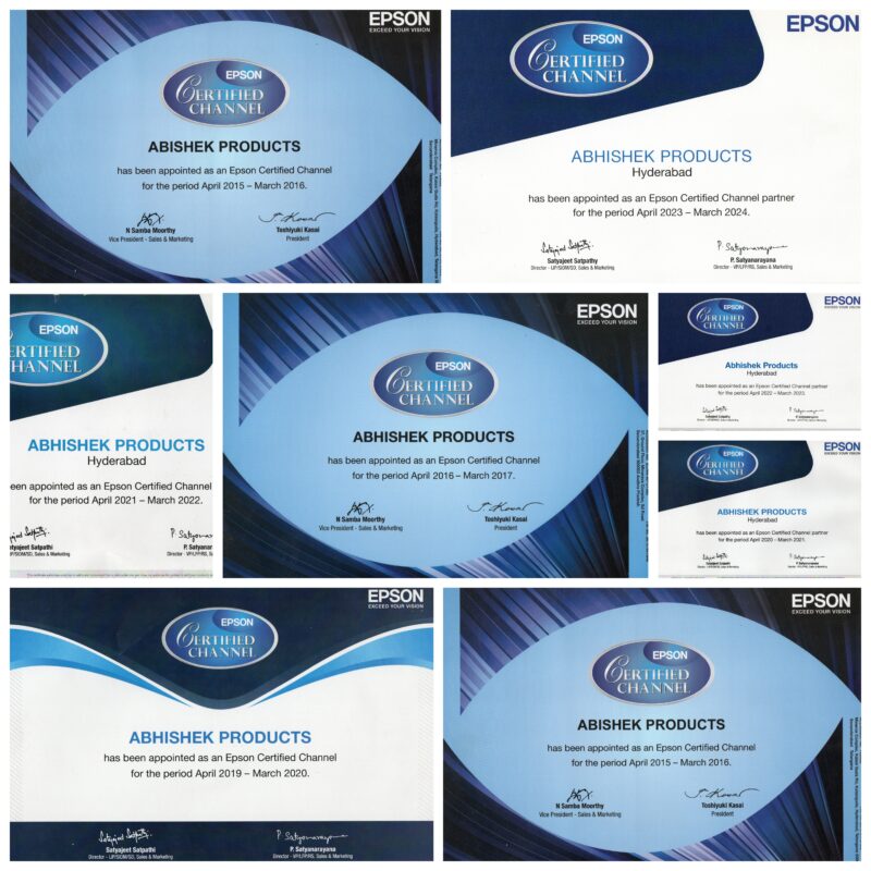 Celebrating 8 Years as an Authorized Epson Partner Abhishek Products in Hyderabad
