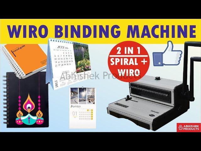 2 In 1 SpiralWiro Binding Machine Demo For Book Hanging Table Top Calendar and Boucher Binding