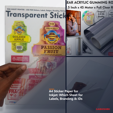 A4 Sticker Paper for Inkjet: Which Sheet for Labels, Branding & IDs — AbhishekID print-shop guide