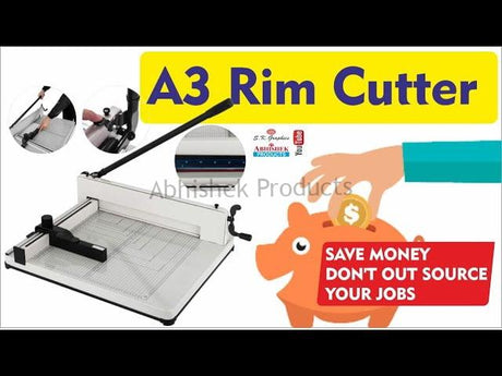 A3 Manual Rim Cutter Cut 500 Pages at Once Abhishek Products S.K. Graphics