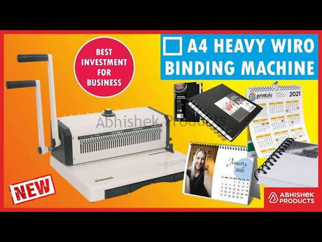 A4 HEAVY DUTY WIRO BINDING MACHINE TO MAKE CALENDAR CATALOGS MENU CARDS Buy @ abhishekid.com