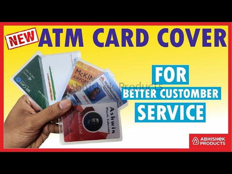 ATM Card Cover Pouch PVC Card Cover for CSC DTP Xerox Shops Only Buy @ abhishekid.com