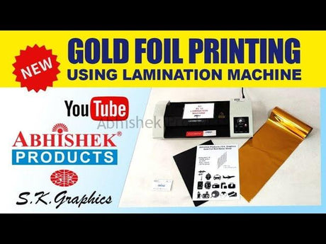 Gold Foil Roll Lamination Machine Demo Buy Online www.abhishekid.com