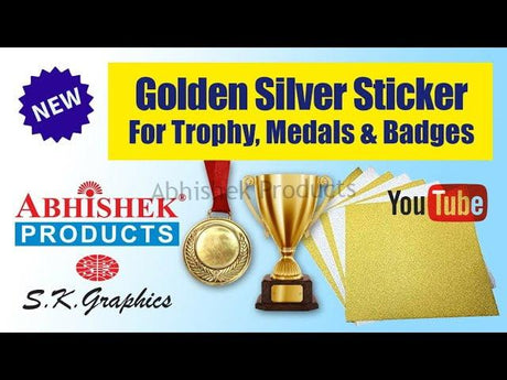 Golden Silver Sticker For Trophy Medals Badges Part 2 Abhishek Products @ S.K. Graphics