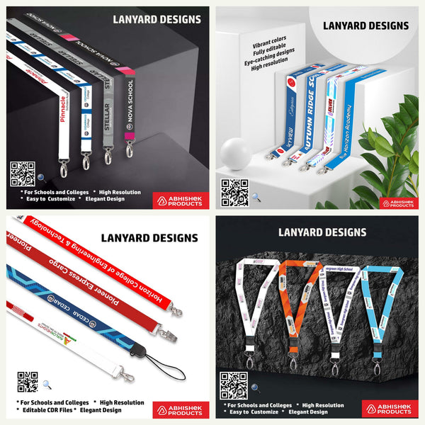 Jumbo Pack Lanyard Designs for ID Card CorelDRAW Templates Design Files – CDR v11 Templates Files