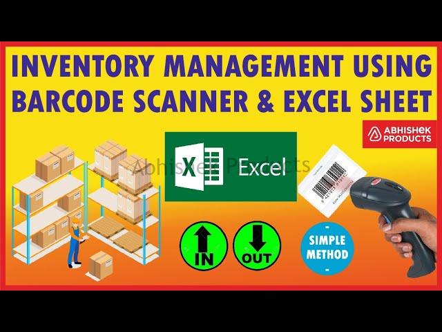 Manage Stock using Excel Sheet Barcode Scanner Simple Method Buy @ abhishekid.com