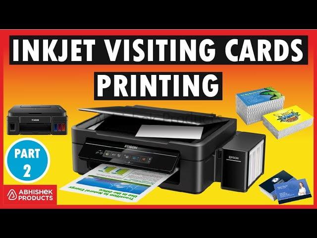 PART 2 Visiting Card Printing In INKJET Printer Using Powder Sheet Buy @ abhishekid.com