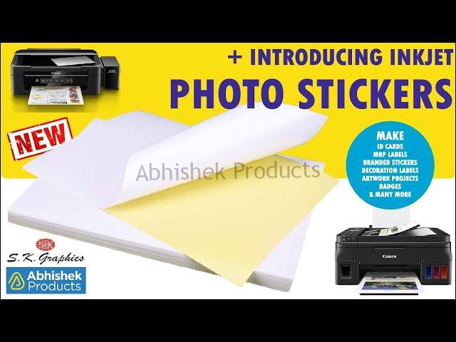 Photo Sticker Printing With Epson Inkjet Printer @ Buy Online www.abhishekid.com