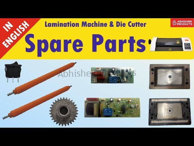 Spare Parts For Lamination Machine Die Cutter Gears Switches Heater Lamps Rod Motor Roller