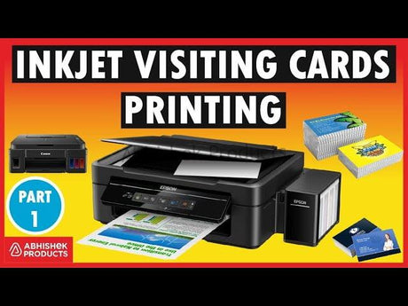 Visiting Card Printing In INKJET Printer Using Powder Sheet Part 12 Buy @ abhishekid.com