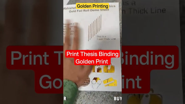 How to Golden Foil Print a Thesis?