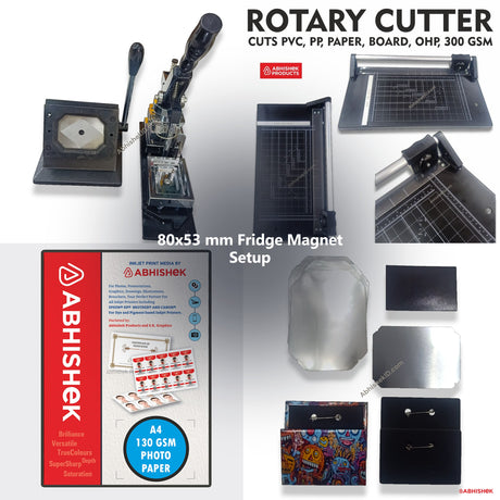 80x53 mm Fridge Magnet Setup for ID card and print shops in India — product collage