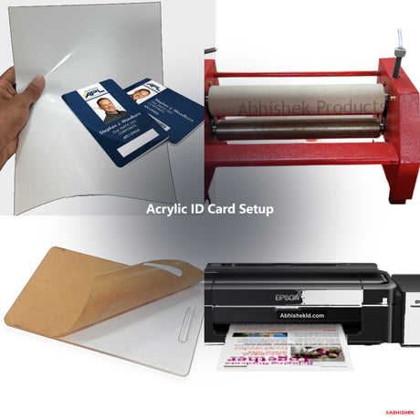 Acrylic ID Card Setup | AbhishekID India for ID card and print shops in India — product collage