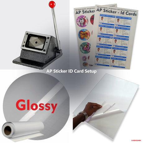 AP Sticker ID Card Setup for ID card and print shops in India — product collage