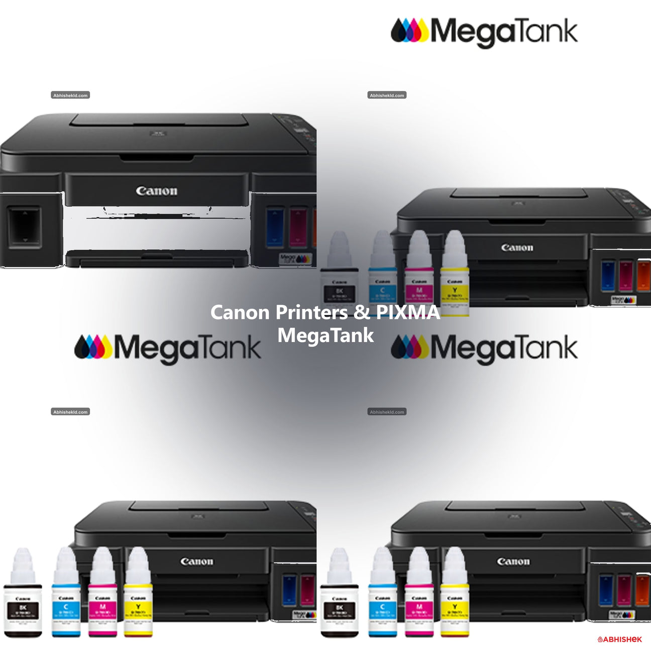 Canon PIXMA MegaTank India for ID card and print shops in India — product collage