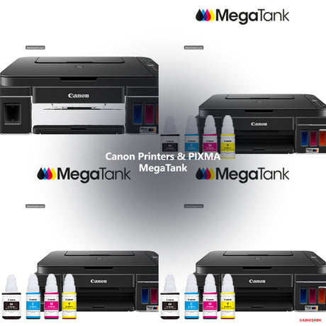 Canon PIXMA MegaTank India for ID card and print shops in India — product collage