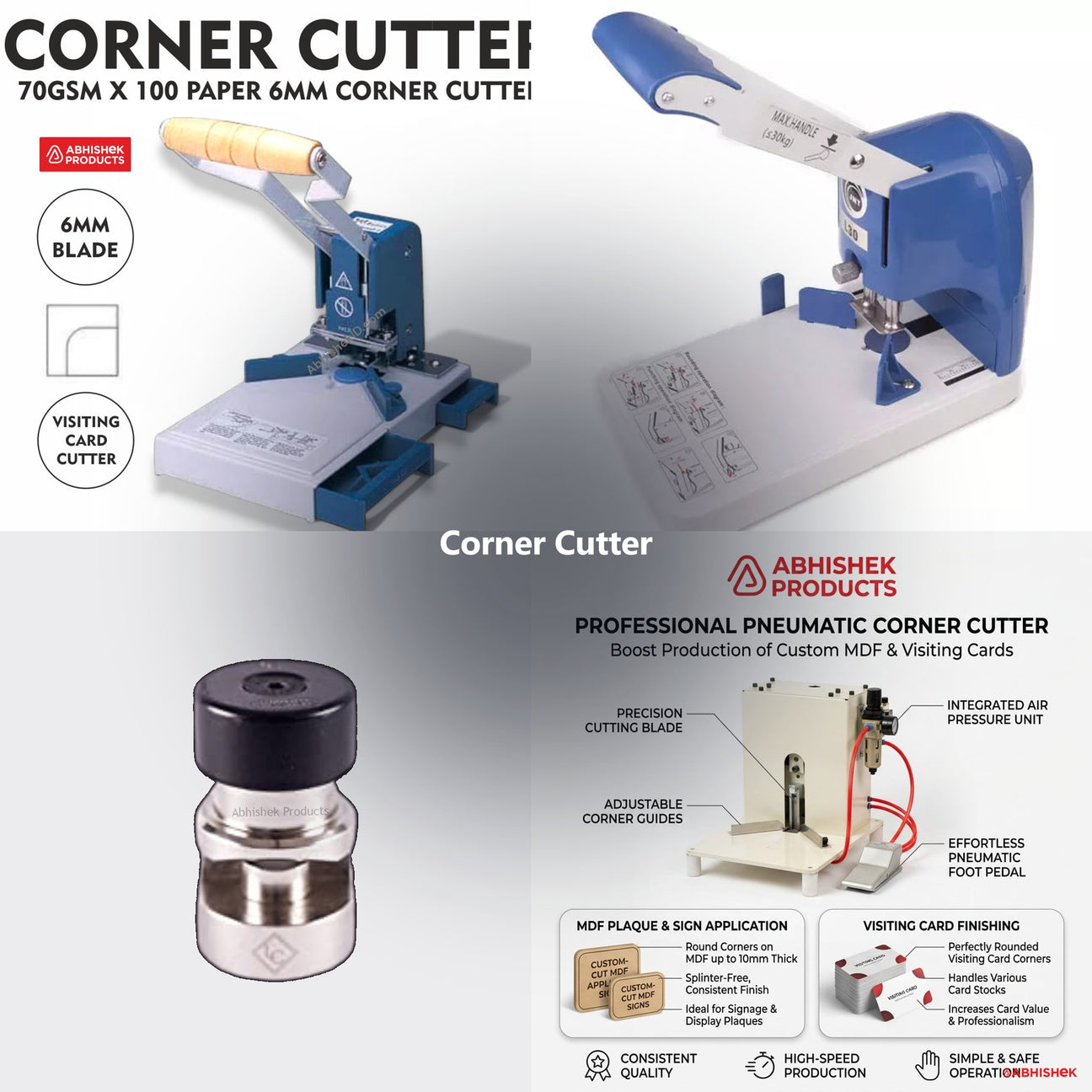 Corner cutter for ID cards and photos in India — round corner punch machines