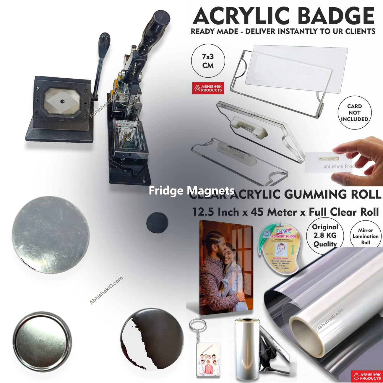 Fridge magnet raw material for print shops in India — blank magnets and die cutters
