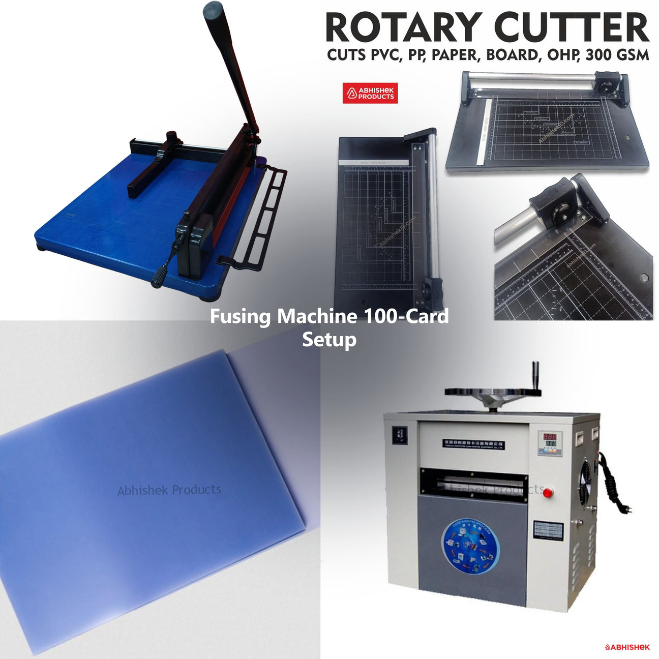 Fusing Machine 100-Card Setup for ID card and print shops in India — product collage