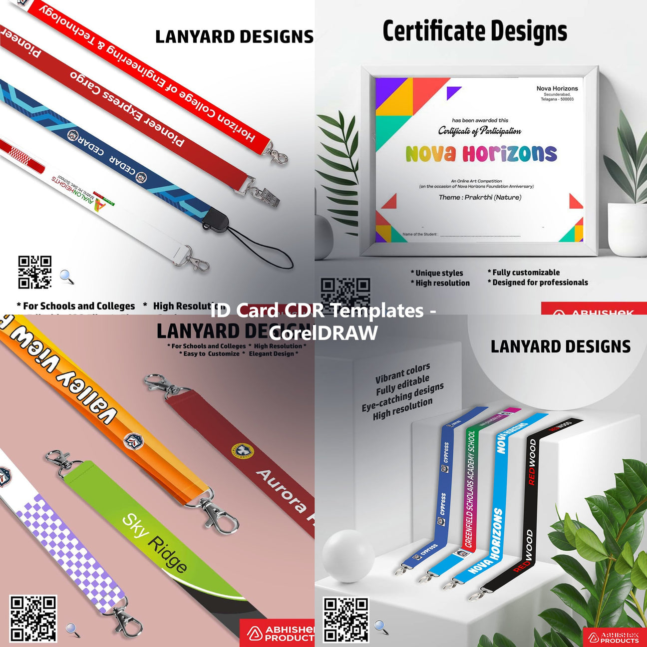 ID Card CDR Templates CorelDRAW for ID card and print shops in India — product collage