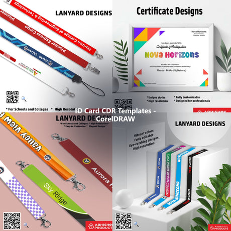 ID Card CDR Templates CorelDRAW for ID card and print shops in India — product collage