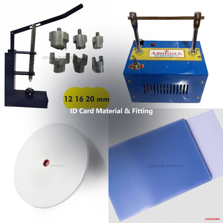 ID Card Raw Material & Fittings for ID card and print shops in India — product collage