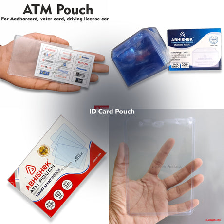 PVC Card Cover Pouch for ID card and print shops in India — product collage