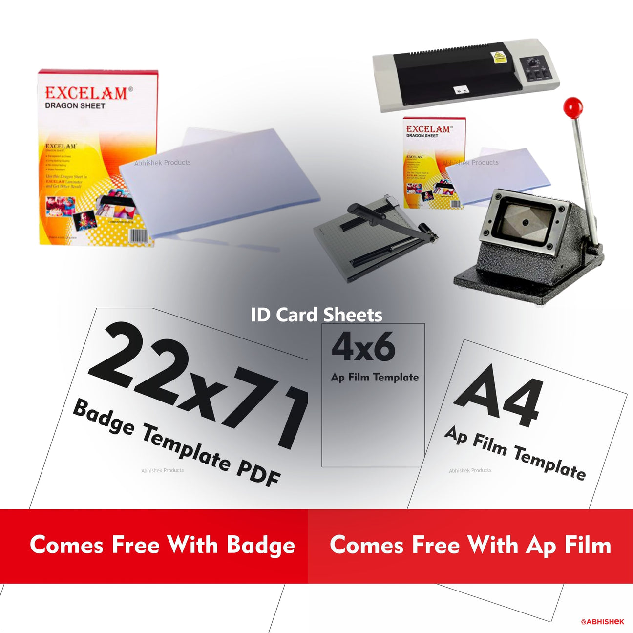 ID Card Sheets & Dragon Sheets for ID card and print shops in India — product collage