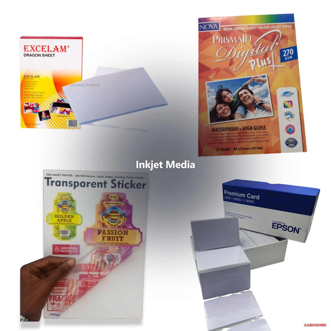 Inkjet Photo Paper & Media for ID card and print shops in India — product collage