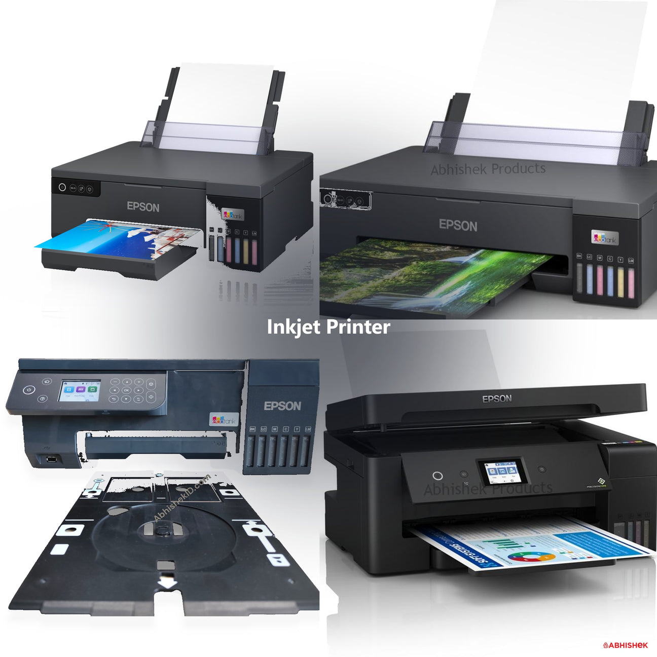 Inkjet Printers A3 & A4 for ID card and print shops in India — product collage