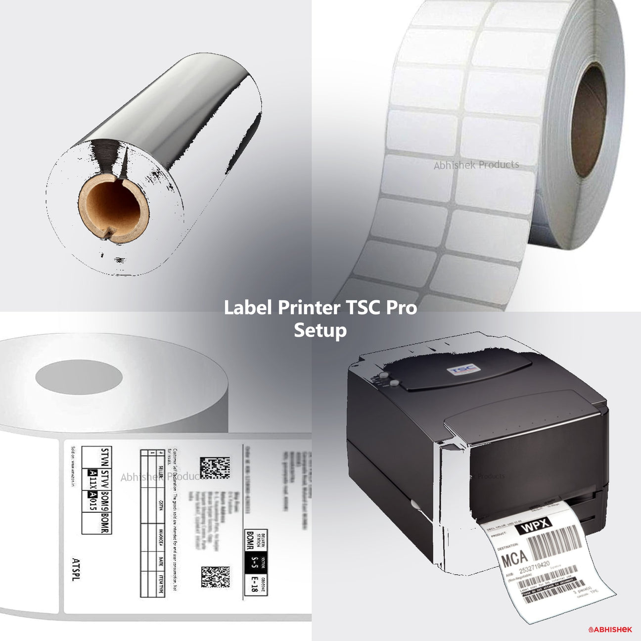 TSC TTP-244 Pro Label Printer Setup for ID card and print shops in India — product collage