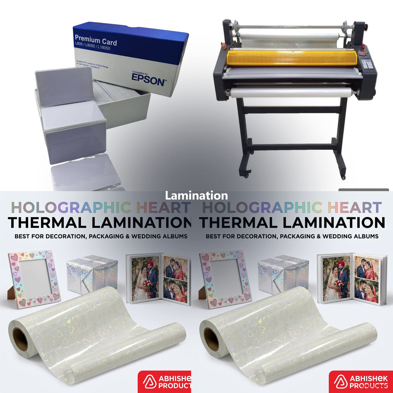 Abhishek Lamination Machine for ID card and print shops in India — product collage