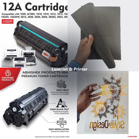 LaserJet Toner & Printer Supplies for ID card and print shops in India — product collage