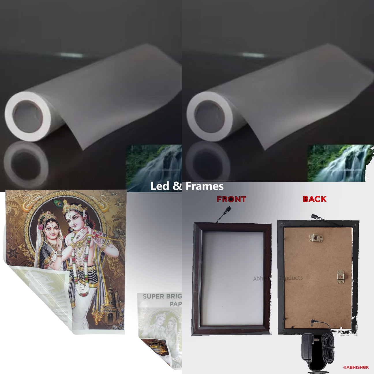 LED Photo Frame for ID card and print shops in India — product collage
