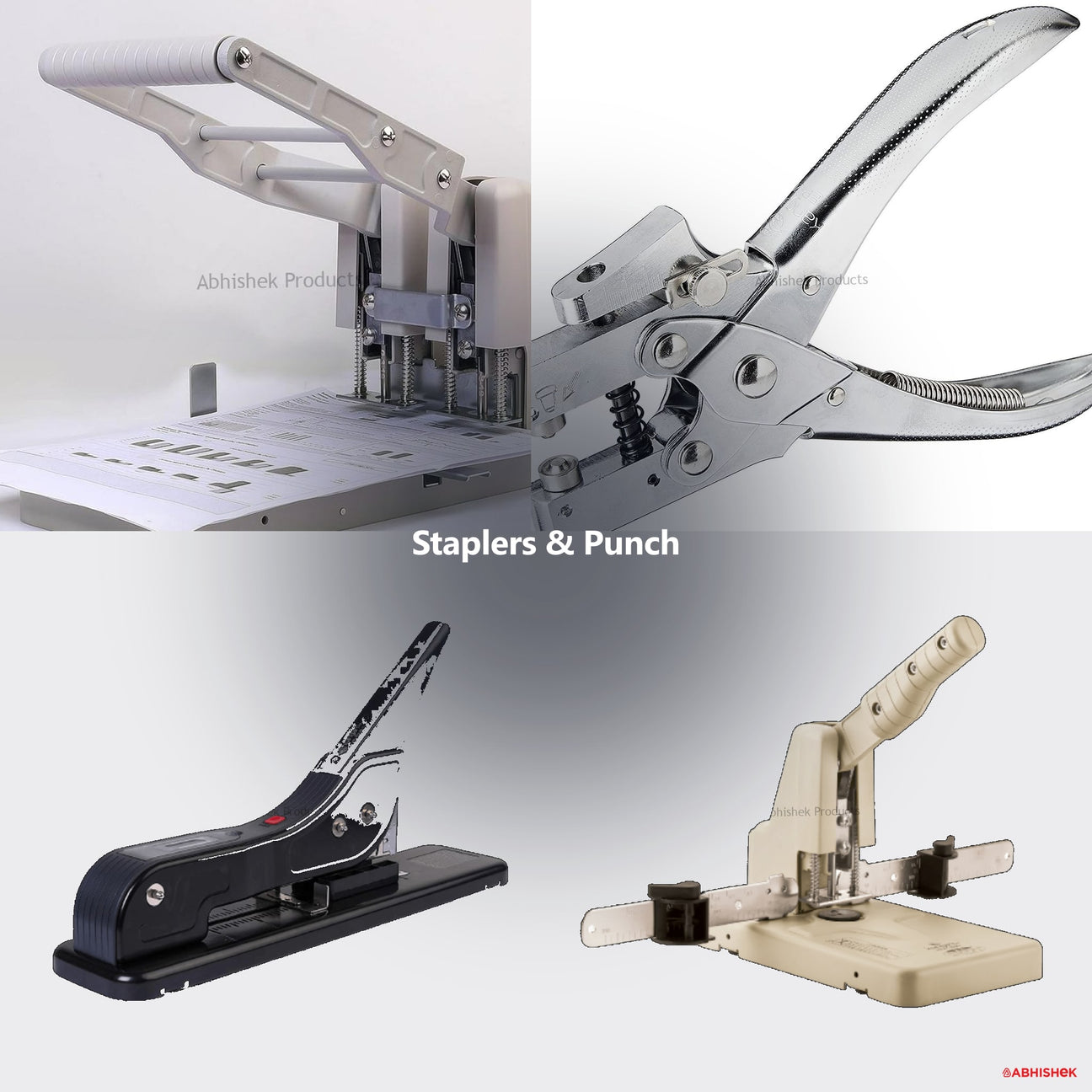 Binding Stapler & Punch Machines for ID card and print shops in India — product collage