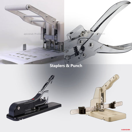 Binding Stapler & Punch Machines for ID card and print shops in India — product collage