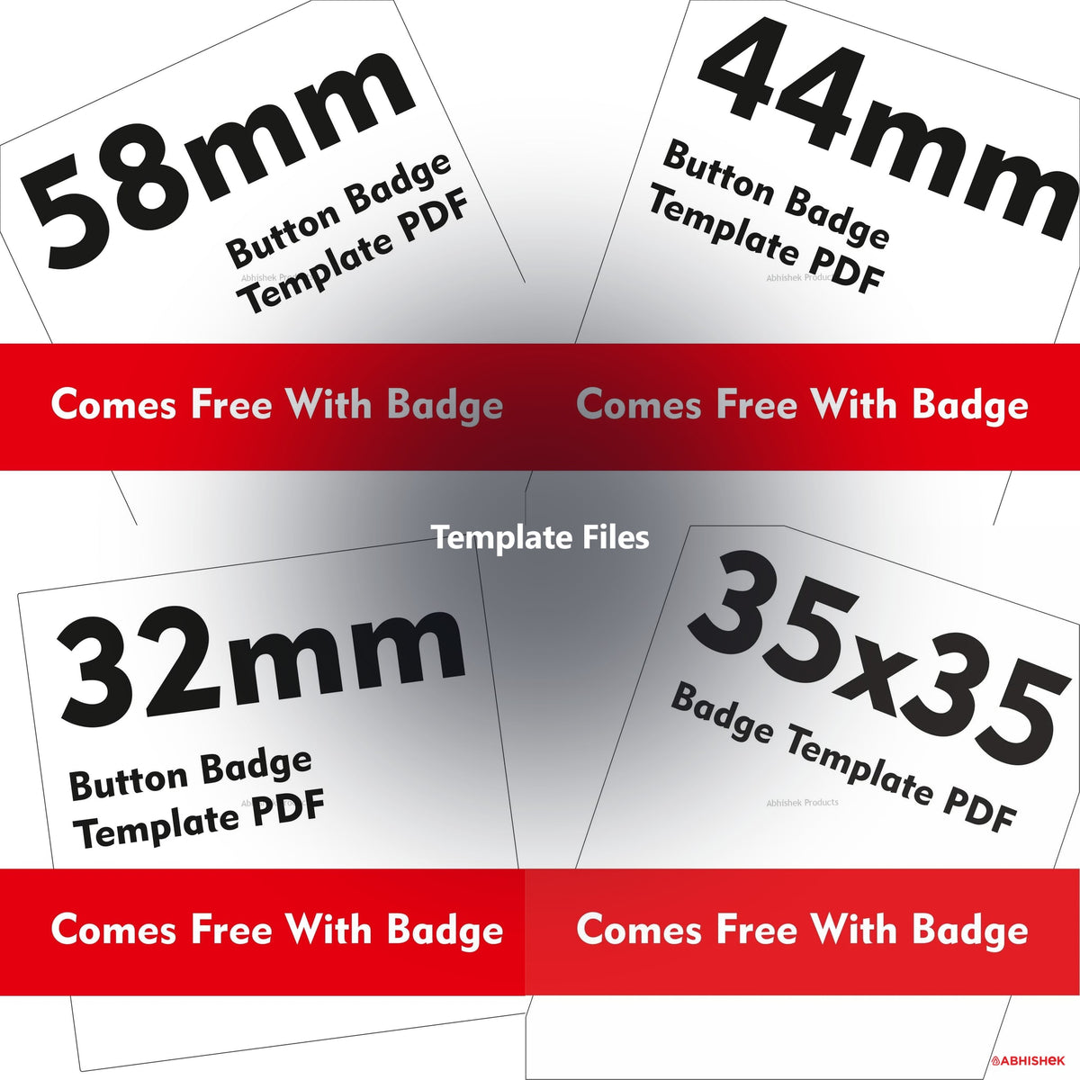 Badge Template Files CDR for ID card and print shops in India — product collage