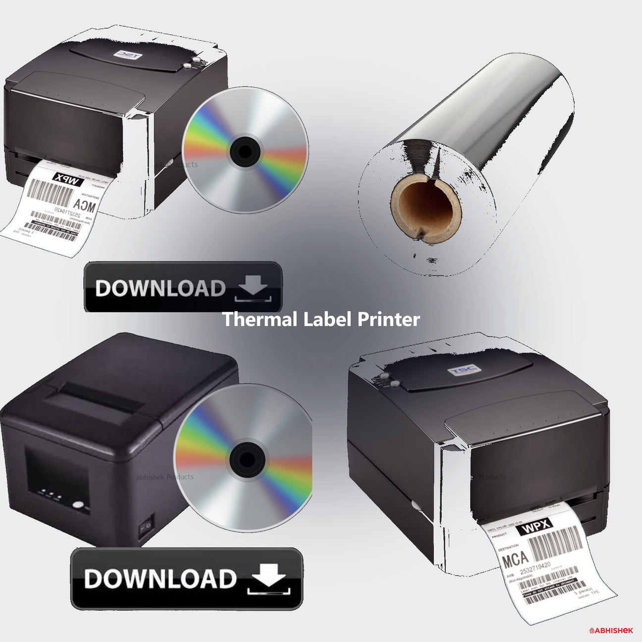 Thermal Label & Sticker Printers for ID card and print shops in India — product collage